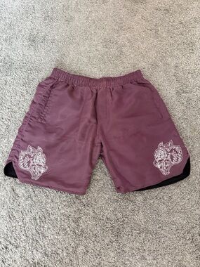 Darc Sport Wolves Men's Maroon Athletic Shorts